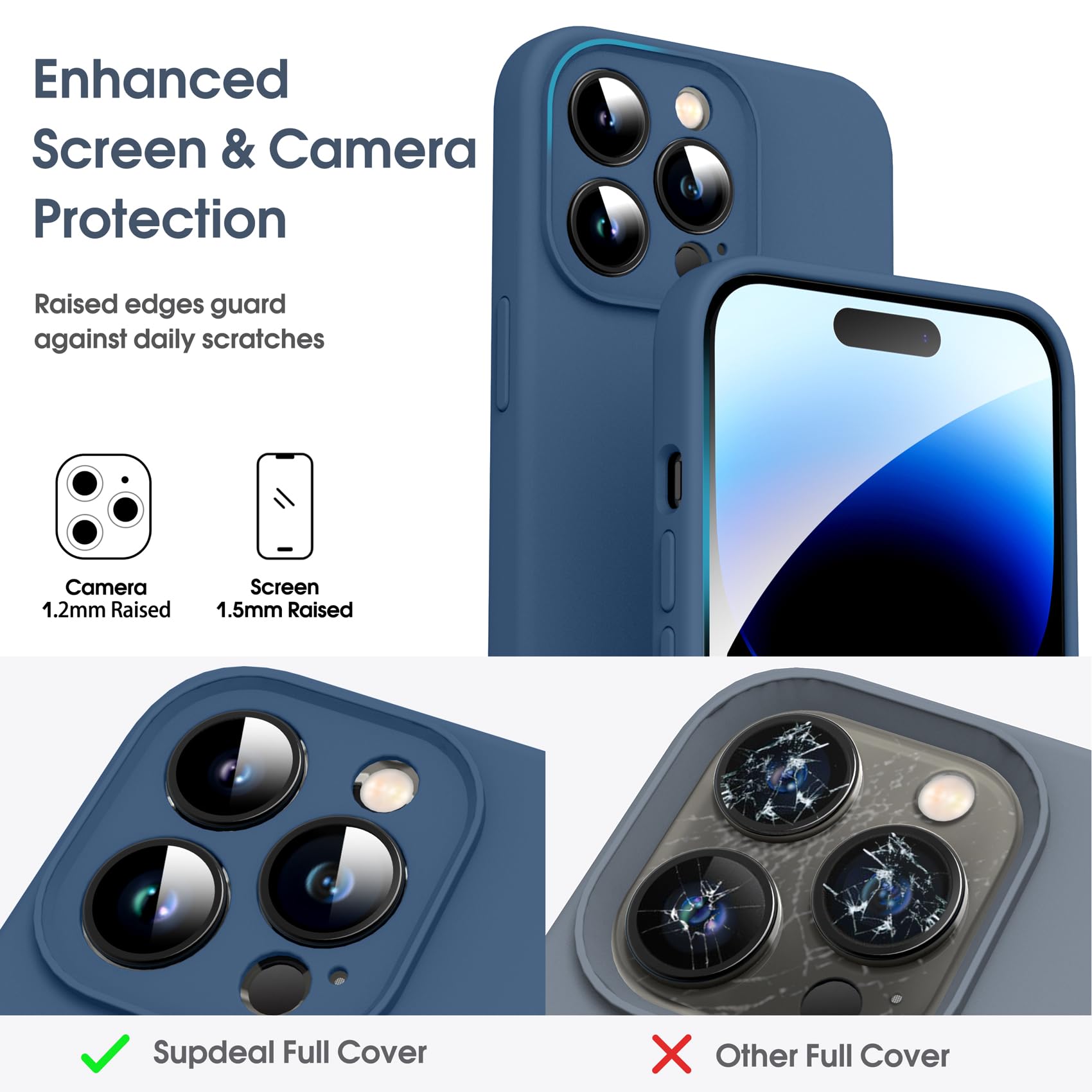 Amazon.co.jp: Supdeal iPhone 14 Pro Max ケース 対応液体シリコン